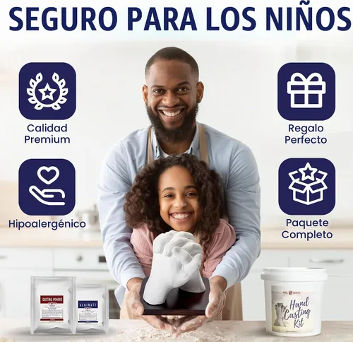 Vista 6 de Kit de Fundición de Manos para Parejas, Kit de Moldeo de Estatua de Yeso DIY, Kit de Molde de Manos DIY con Base de Madera de Caoba, Aniversario