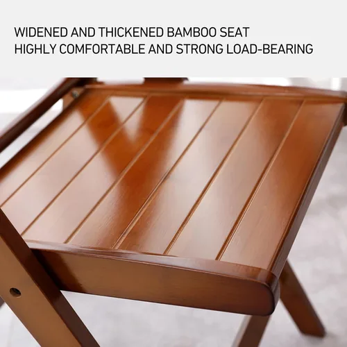 Vista 7 de Mid Century Dining Chair, Portable Folding Chair with Handle, Zero Gravity Lounge Chair for Patio, Porch, Wedding, Party, Event(Brown,Large)