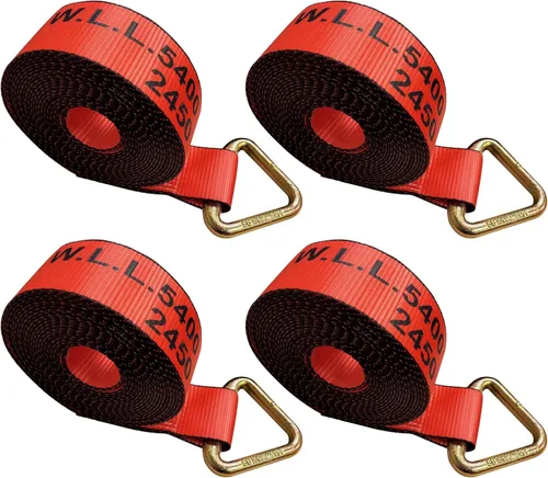 Vista 17 de Mega Cargo Control 1 paquete de correas de cabrestante de anillo en D de 3 pulgadas x 30 pies, amarres negros resistentes para control de carga