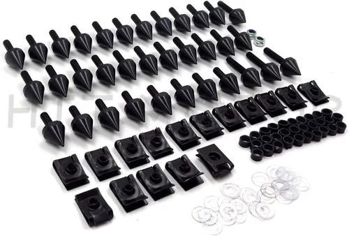 Vista 2 de MT215-006-BK Kits de pernos de carenado de espiga negra compatibles con YZF R1 YZF-R1 YZFR1 2004-2006