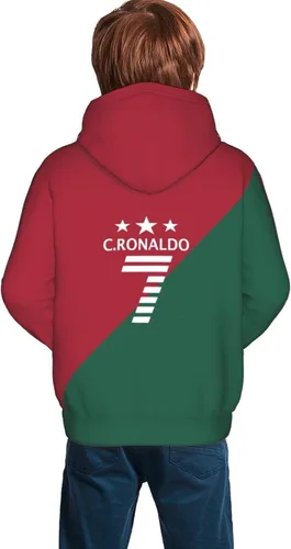 Vista 2 de Luja Dling Ronaldo #7 Cr7 - Sudadera con capucha para adolescentes con bolsillo