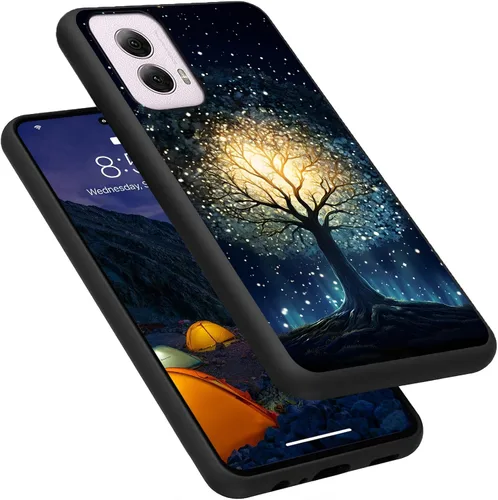 Vista 203 de Funda para Motorola Moto G Play 4G 2024, delgada y ligera, de silicona de TPU suave, color negro, ultrafina, para Motorola Moto G Play 4G 2024, Art