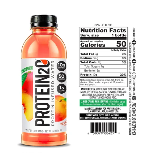 Vista 2 de Protein2o Paquete variado de agua con infusión de proteína de suero de leche y energía (botella de 16.9 onzas)