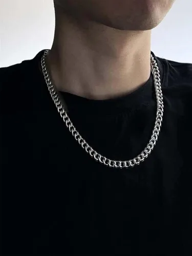 Vista 8 de Collar de perlas para hombre, collar de perlas en capas para niñas, collar redondo de perlas blancas en capas, collar de perlas para mujeres
