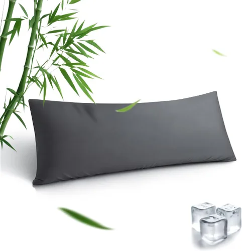 Vista 13 de Fundas de almohada estándar, fundas de almohada de viscosa refrescante de bambú con cierre de sobre, suave que absorbe la humedad para personas que