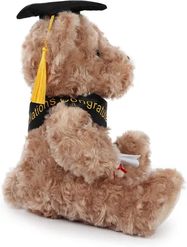 Vista 9 de WEIGEDU Oso de peluche de regalo de graduación con gorra, banda y diploma, regalo de graduación para niños, estudiantes, niños y niñas, 12 pulgadas