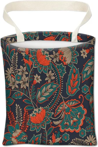 Vista 15 de Basurero para automóvil, organizador colgante y bolsa de almacenamiento, papelera para vehículo, viajes, camping, tablero de ajedrez negro y rojo