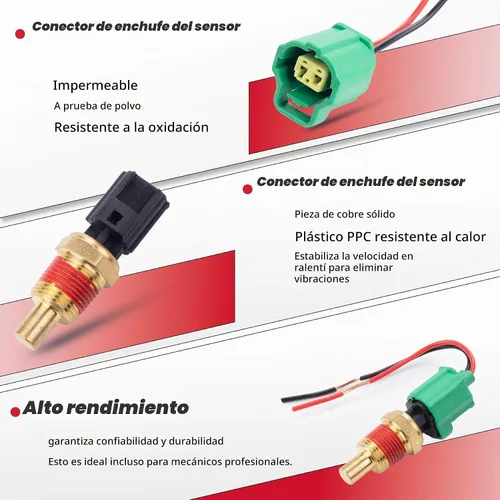 Vista 4 de Sensor de temperatura del refrigerante del motor 5S1500 56027873 con cableado del conector