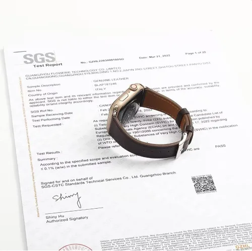 Vista 9 de HANDODO Italian Genuine Leather Band Women for Apple Watch Series 11 10 9 8 7 6 5 4 3 2 1 SE SE2 Ultra 2/3, SGS Certified Dressy Bracelet Cute Strap