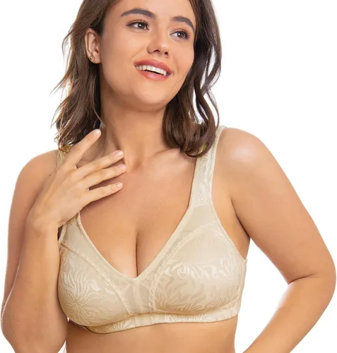 Vista 2 de Wingslove - Brasier reductor para mujer, cobertura completa, sin relleno, cómodo, sin aros, talla extragrande