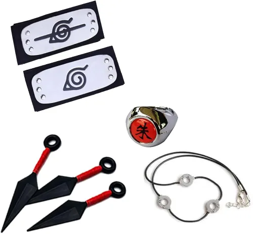 Vista 2 de Disfraz de capa de anime Itachi para Halloween, diadema y anillo para cosplay