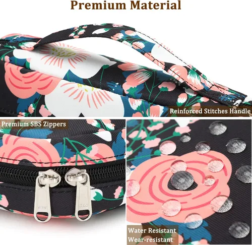 Vista 7 de JIANYA Funda para la Biblia para mujer, fundas de Biblia de leopardo para mujer, con asa y bolsillo con cremallera
