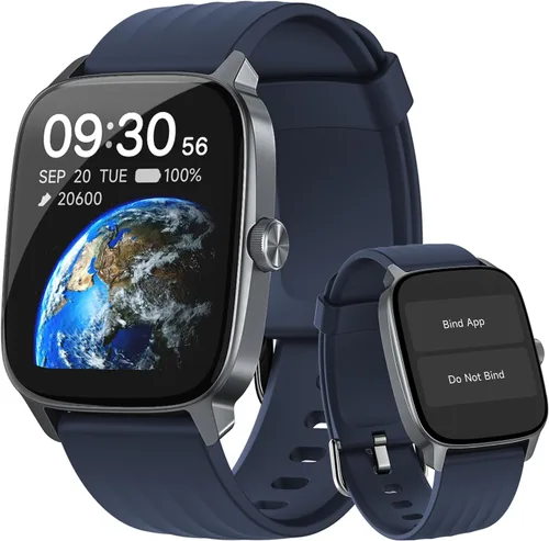 Vista 10 de EURANS Reloj inteligente, no requiere aplicación/teléfono, pantalla HD de 1.85 pulgadas, reloj impermeable con monitor de frecuencia cardíaca