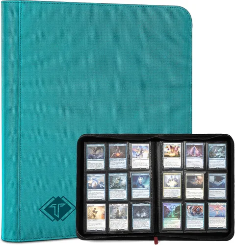 Vista 13 de Carpeta de cartas de 4 bolsillos para 160 fundas, carpeta de cartas álbum para colección de cartas intercambiables para cartas deportivas, cartas