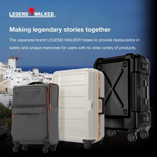 Vista 8 de LEGEND WALKER SPATHA PC+ABS Hardshell Maleta con estructura metálica con hilanderos de doble rueda, 5113, Negro