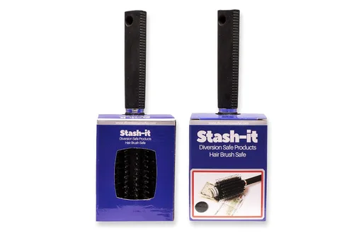 Vista 9 de Cepillo de cabello de distracción para almacenamiento de seguridad, con bolsa a prueba de olores, de Stash-it Can Safe, con tapa oculta en la parte