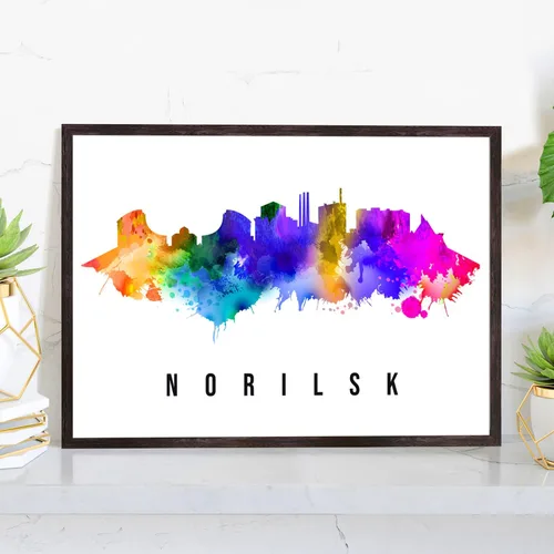 Vista 12 de Pera Print Póster de Rusia, póster de Rusia-Arkhangelsk, ilustración de Rusia Skyline City, póster de horizonte moderno, impresión de paisaje urbano
