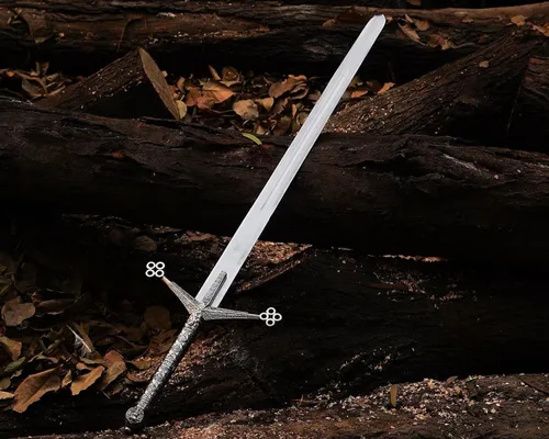 Vista 6 de Bend D Trend - Espada Claymore de 40 pulgadas, hecha a mano, escocés Highlander a dos manos, gran espada con accesorios de latón y funda de cuero