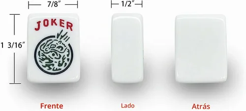 Vista 7 de American Mahjong Set 166 Azulejos grabados blancos Borgoña Bolsa de Rojo burdeos
