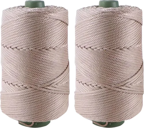 Vista 17 de Cordón de hilo artístico de 14.11 oz, hilo de poliéster color burdeos, para tejer macramé, bolsas de ganchillo, canasta de ganchillo, sombrero