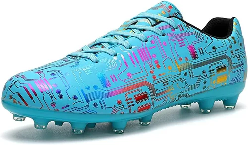 Vista 13 de Women's Men's Soccer Cleats Training Shoes Negro