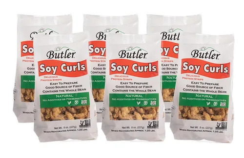 Vista 2 de Butler - Paquete de 6 rizos de soja, 6 bolsas de 8 onzas + condimento estilo Chik de 10.35 onzas