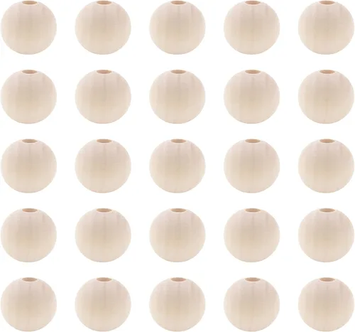 Vista 62 de Mandala Crafts - 2000 cuentas de madera redondas pequeñas de 6 mm para manualidades, suministros de macramé - cuentas de madera natural negra sin