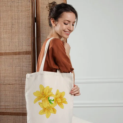 Vista 3 de 30 bolsas de lona en blanco a granel con hoja de PTFE, algodón natural