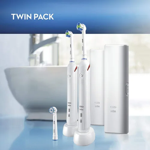 Vista 5 de Oral-B Cepillo de dientes eléctrico recargable ProAdvantage 1500, alimentado por Braun (2 unidades)