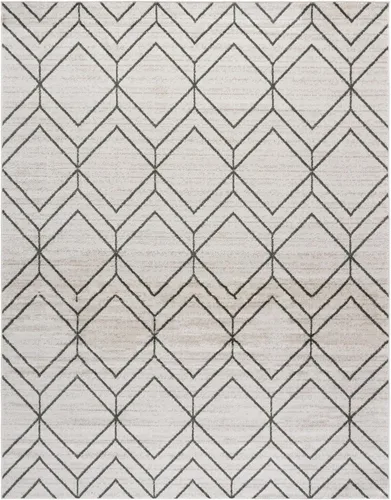 Vista 17 de SAFAVIEH Adirondack Collection - Alfombra decorativa, 2 x 3 pies, color negro y marfil, diseño geométrico moderno, no desprende pelusa y de fácil