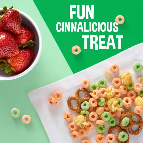 Vista 5 de Kellogg’s Apple Jacks - Cereales fríos para el desayuno en tazas, 8 vitaminas y minerales, bocadillos para niños, sabor original