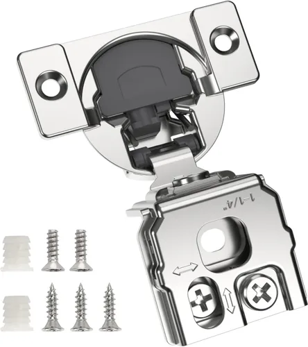 Vista 12 de Chibery Paquete de 10 bisagras ocultas de cierre suave 3D superpuestas de 1 pulgada para puerta de marco facial, bisagras de cierre automático