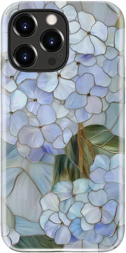 Vista 46 de Funda para iPhone 12 Mini, compatible con carga inalámbrica, protección de doble capa con elegante diseño de flores silvestres, silicona suave +