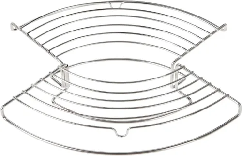 Vista 2 de Curtis Stone 777-973 - Bandeja multiusos de aluminio fundido de 4.5 cuartos de galón con tapa y estante multiusos (renovado)