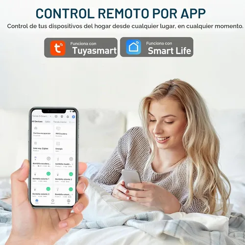 Vista 2 de KimPump - Enchufes inteligentes WiFi compatibles con Alexa y Google Home App Controlled Wireless Outlet Plug with Timer & Schedule, 2.4GHz Wi-Fi