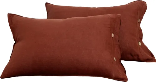 Vista 23 de S VICTORY SYMBOL Juego de 2 fundas de almohada 100 % lino natural francés de 20 x 30 pulgadas, fundas de almohada suaves y duraderas, color verde