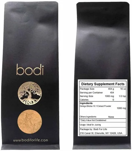 Vista 6 de bodi : Ginkgo Biloba 10:1 Extracto en polvo 4oz a 5lb puro natural libre de químicos (4 oz)