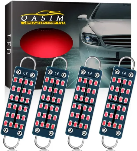Vista 8 de Qasim 44mm (1.73") Bombilla LED de circuito rígido brillante azul, sin polaridad 12V 211-2 212-2 561 562 567 564 RL4410 Luz interior para espejo