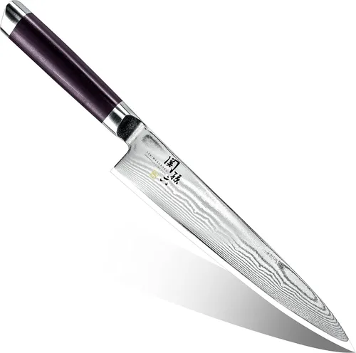 Vista 8 de Kai KAI AE5207 - Cuchillo para pan Seki Magoroku Damasco, 9.5 pulgadas, fabricado en Japón