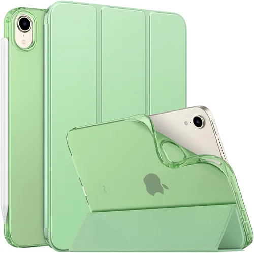 Vista 35 de MoKo Funda para el nuevo iPad mini 7 (A17 Pro) 2024, Funda para iPad mini de 6ª generación 2021 (21,08 cm), Funda para iPad mini 6, Funda trasera