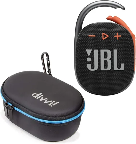 Vista 11 de JBL Altavoz Bluetooth portátil Clip 4 (negro) + paquete con divvi! Funda protectora rígida (negro)