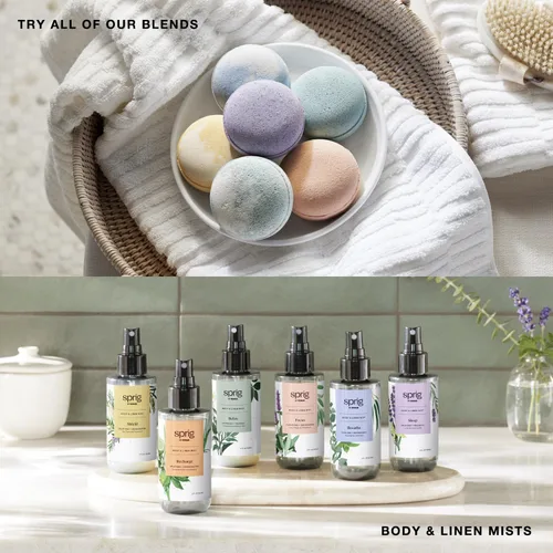 Vista 6 de Sprig by Kohler Bomba de baño de eucalipto + menta, botánicos naturales e ingredientes de primera calidad para el cuidado de la piel