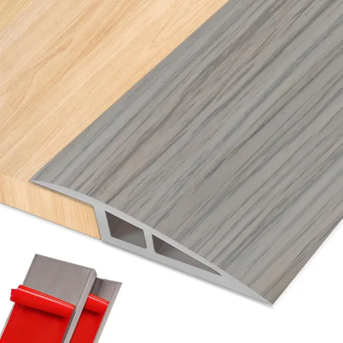 Vista 8 de Tira de transición de piso de vinilo para umbral de puerta, autoadhesiva, 36 pulgadas, umbrales para puertas, tiras de transición reductoras