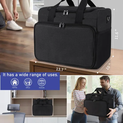 Vista 8 de Bolsa organizadora de cables, caja organizadora de cables, bolsa de almacenamiento de cables electrónicos con divisor ajustable, bolsa