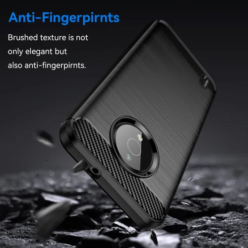 Vista 3 de Osophter Funda para Nokia C200 con 2 unids Protector de pantalla de absorción de golpes Flexible TPU Caucho Protector de teléfono celular para Nokia