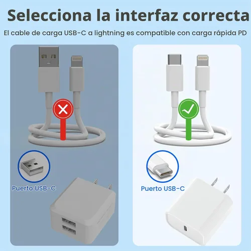 Vista 7 de Paquete de 5 cables USB C a Lightning de 6 pies, [certificado Apple MFi] cargador de iPhone cable de carga rápida duradero sin enredos para iPhone