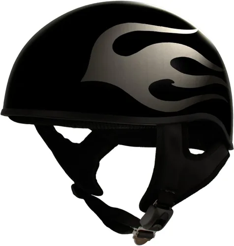 Vista 32 de Hot Leathers Avanzado Moto DOT Skull Cap Classic Half Cascos Biker HLD HLT