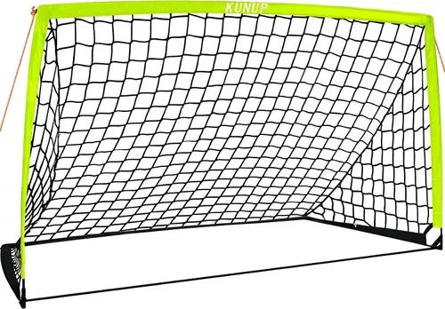 Vista 19 de Portería de fútbol portátil de 5 x 3, 6 x 4, 9 x 5 pies, para patio trasero, red de práctica de fútbol plegable con bolsa de transporte para niños