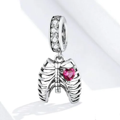 Vista 2 de Dijes de plata de ley 925 con diseño de arcoíris y diamantes espirituales para mujeres Pandora, pulsera de abalorios, cumpleaños, Halloween, regalo