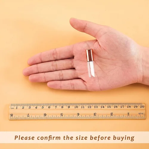Vista 9 de Pangda 25 unidades de 0.0 fl oz de tubos vacíos de brillo de labios contenedores transparentes mini botellas de bálsamo labial recargables